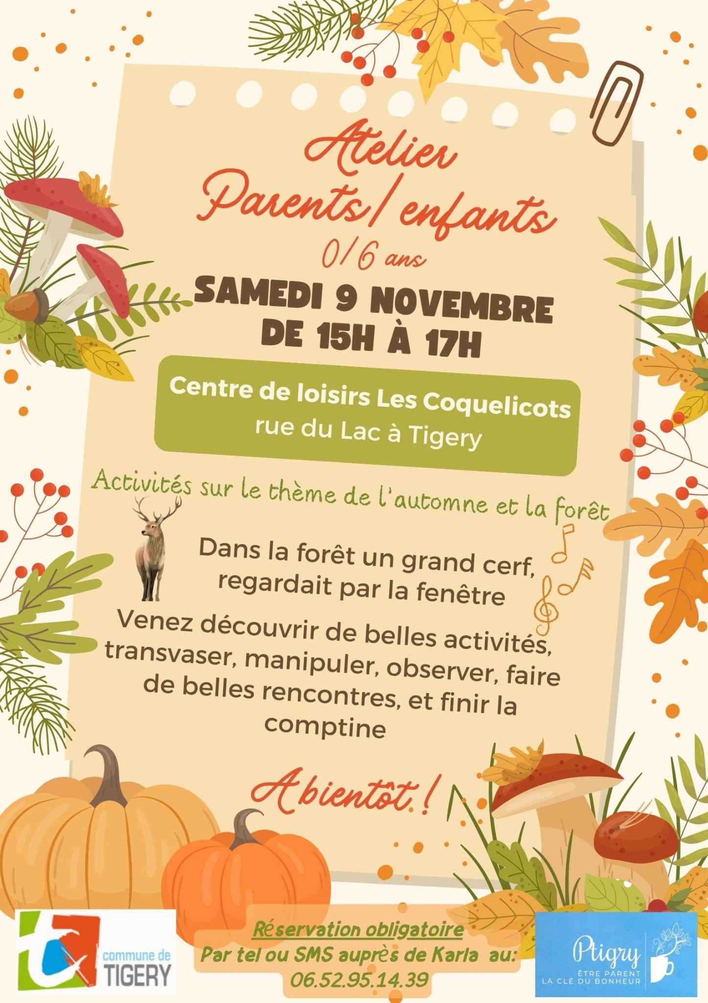 atelier d'automne pour parents et enfants